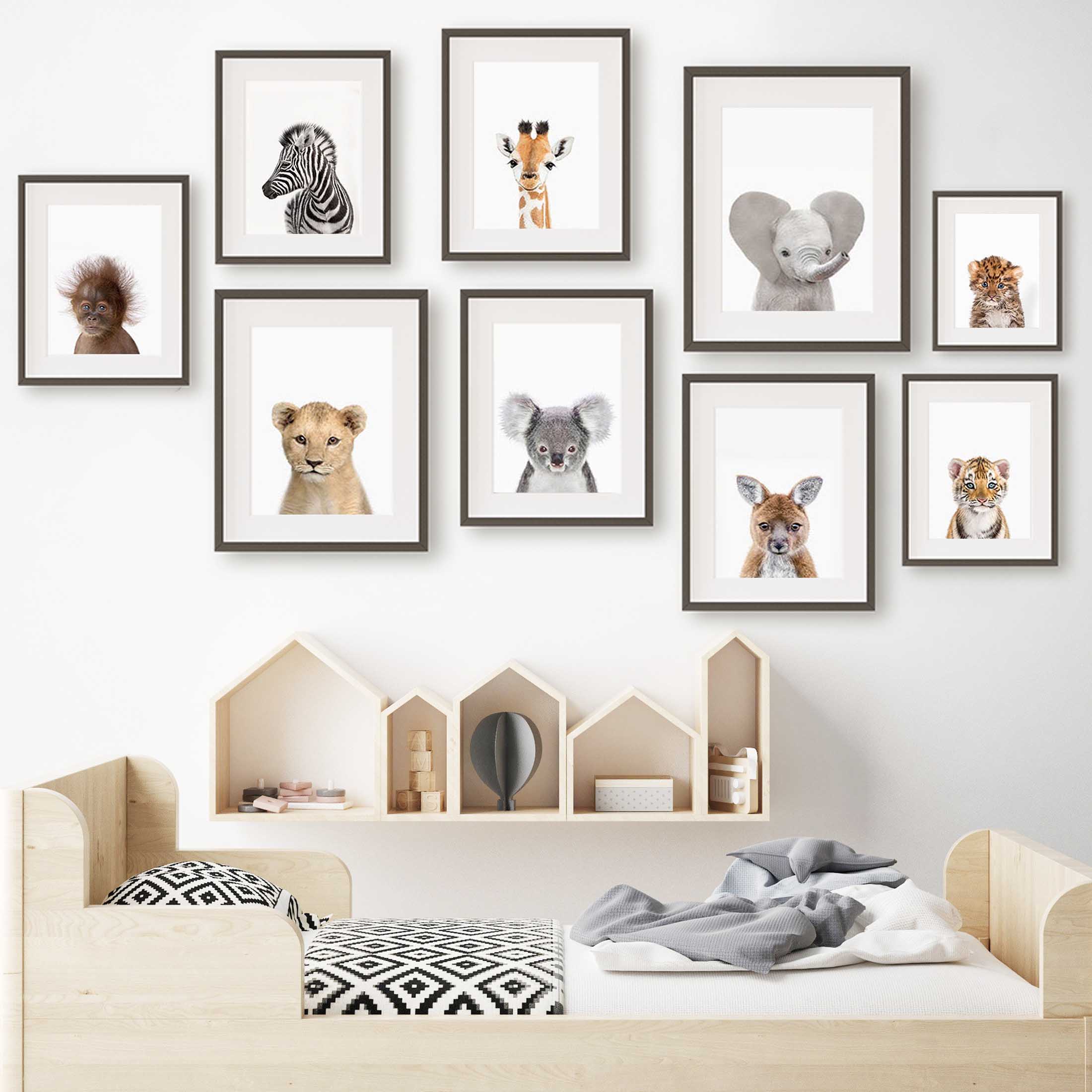 Baby Zoo Nursery - Arte de Parede para Quarto de