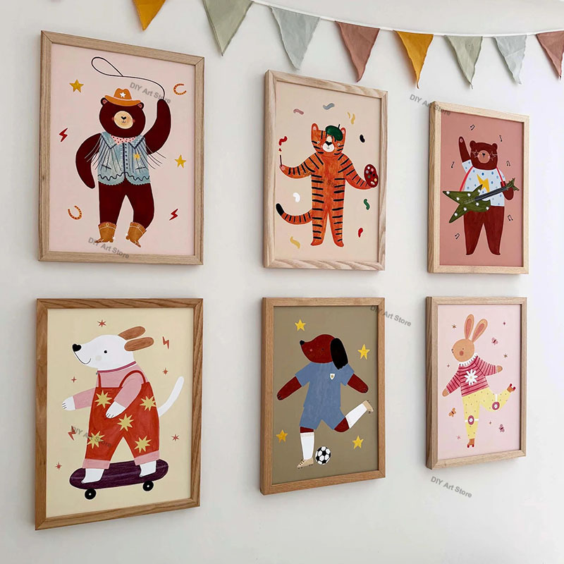 Baby Nursery Animal Pictures - Arte de Parede Divertida com Animais