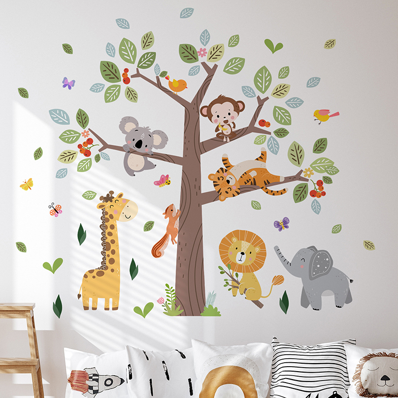 Baby Zoo Nursery - Grande adesivo de parede de animais