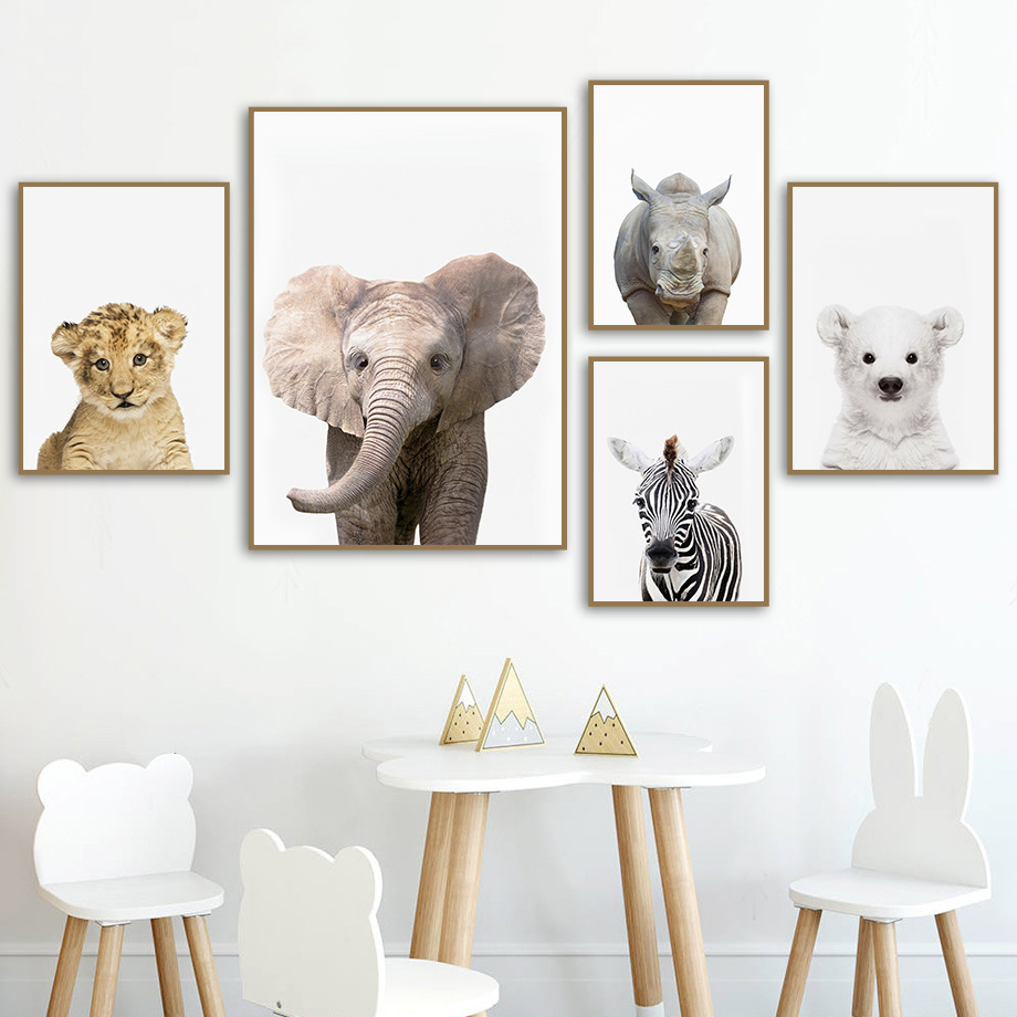 Baby Zoo Nursery - Arte de Parede para Quarto de