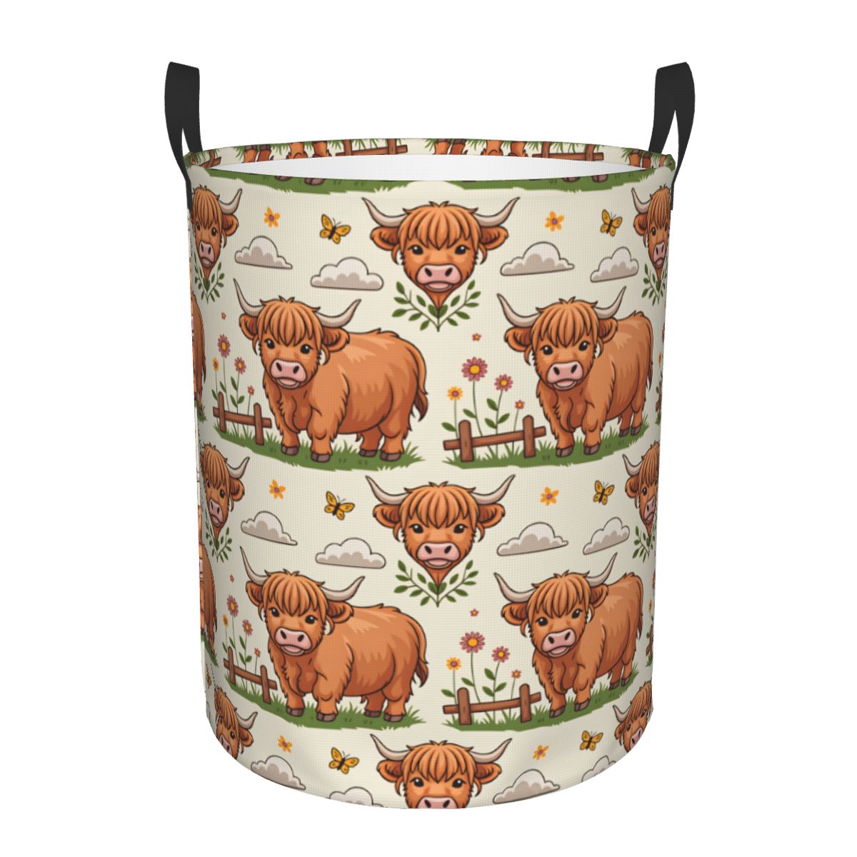 Baby Nursery Hamper - Cesto de Roupa Dobrável com Estampa