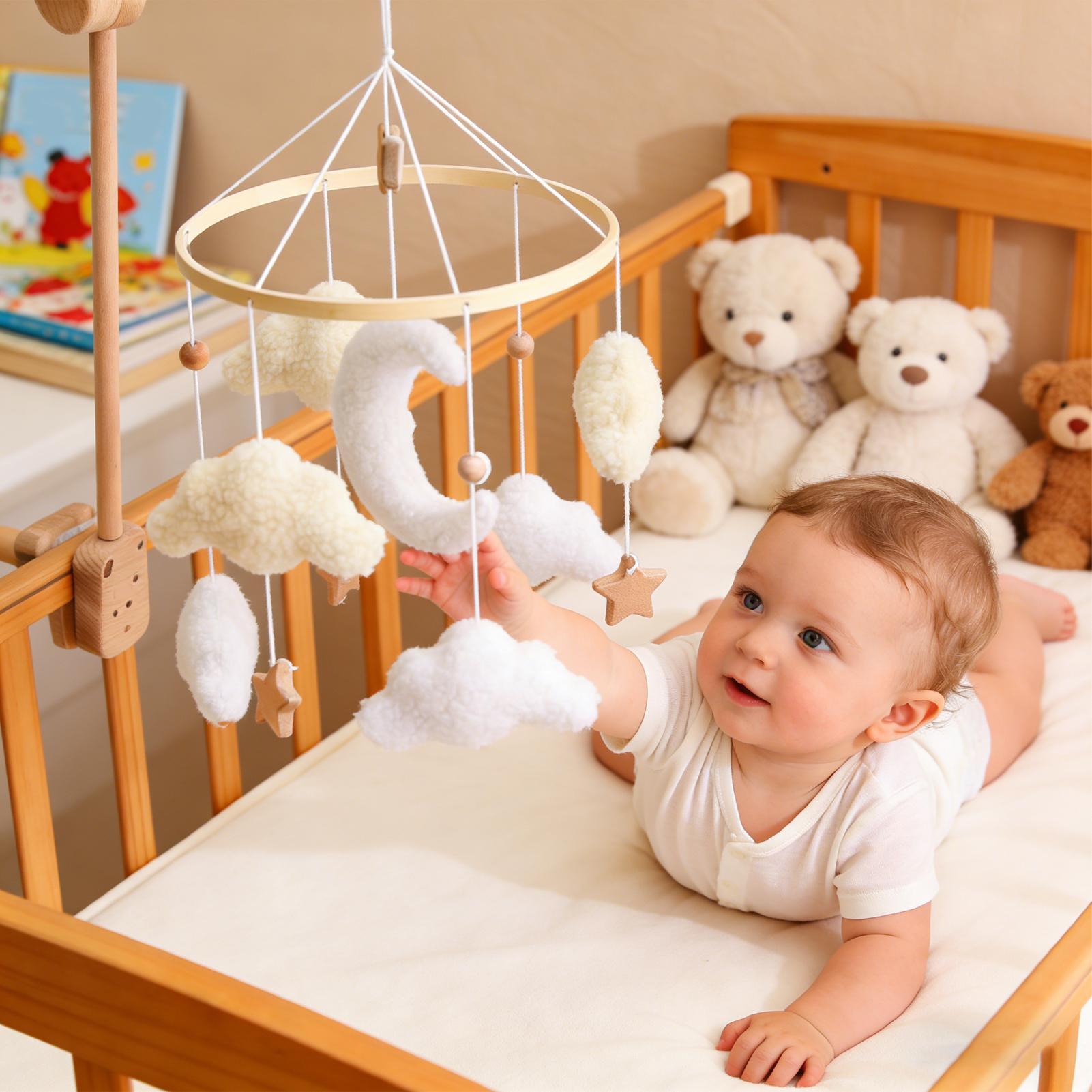 Baby Nursery Hamper - Móbile de Berço de Madeira com