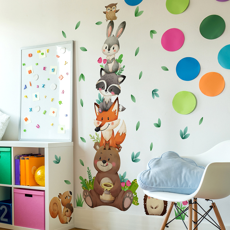 Animais dos desenhos animados  - Baby Nursery Vinyl Wall Stickers avaliação e preço