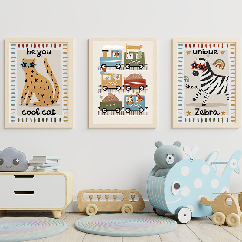 Arte de Parede Engraçada com A - Baby Nursery Animal Pictures avaliação e preço