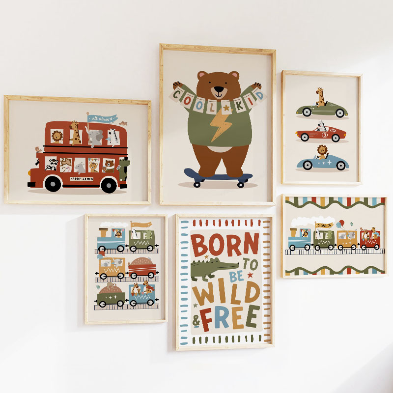 Arte de Parede Engraçada com A - Baby Nursery Animal Pictures avaliação e preço