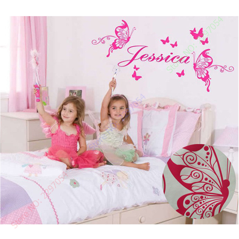 Novas borboletas nome personal - Baby Nursery Vinyl Wall Stickers avaliação e preço