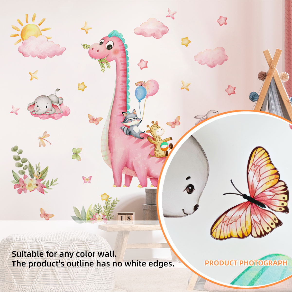 Grande dos desenhos animados r - Baby Nursery Vinyl Wall Stickers avaliação e preço