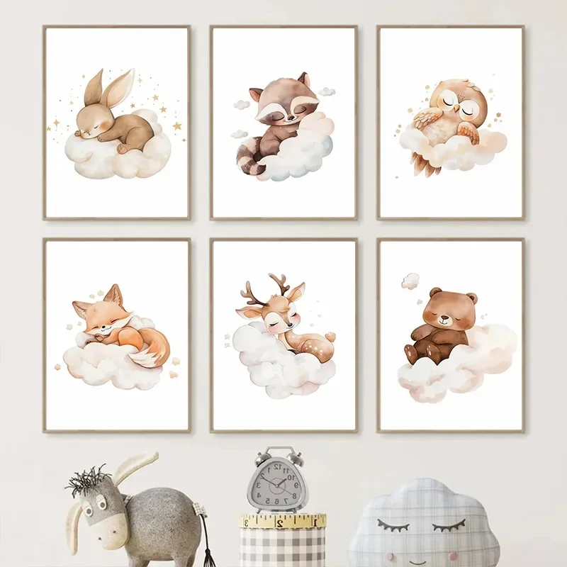 Nuvem dos desenhos animados an - Baby Nursery Animal Pictures avaliação e preço