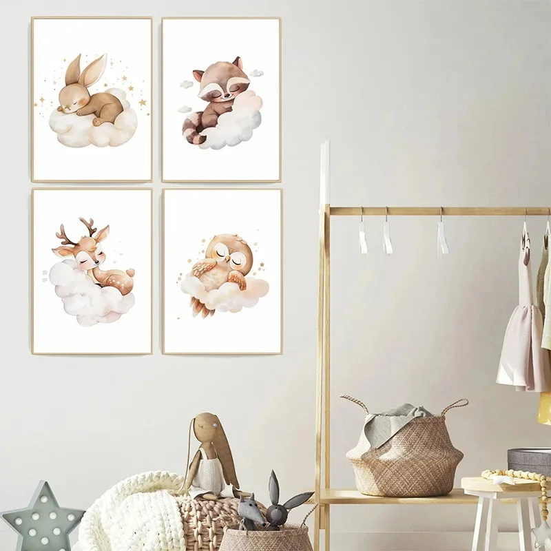 Nuvem dos desenhos animados an - Baby Nursery Animal Pictures avaliação e preço