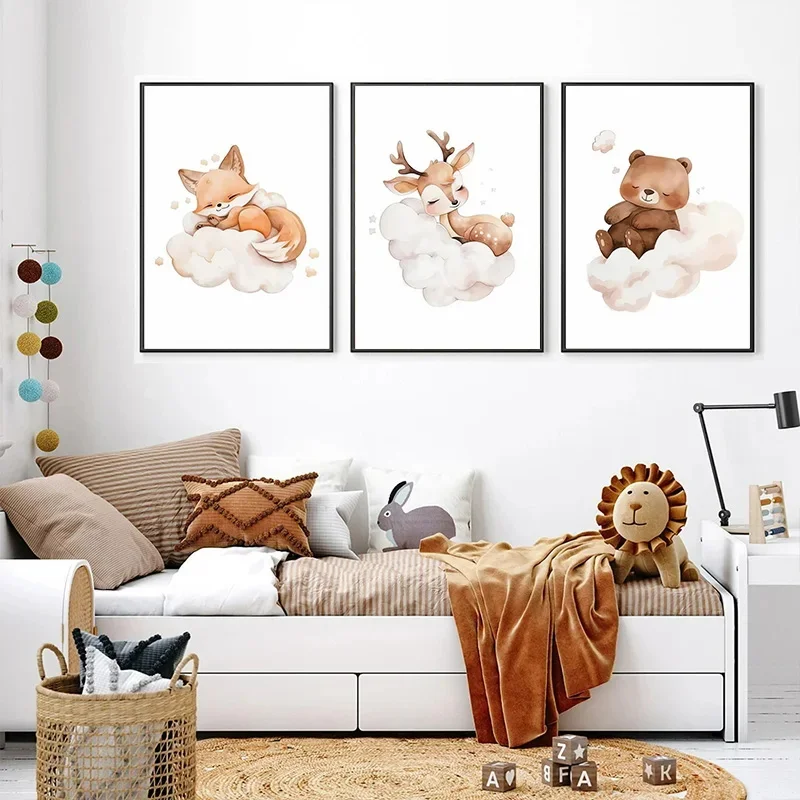 Nuvem dos desenhos animados an - Baby Nursery Animal Pictures avaliação e preço
