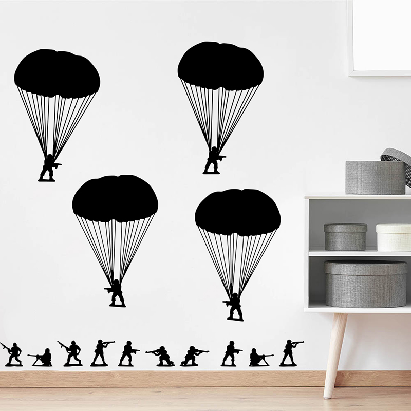 Exército homens soldados paraq - Baby Nursery Vinyl Wall Stickers avaliação e preço