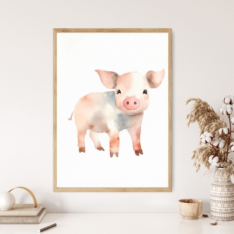 Aquarela Farm Animais Cartazes - Baby Nursery Animal Pictures avaliação e preço
