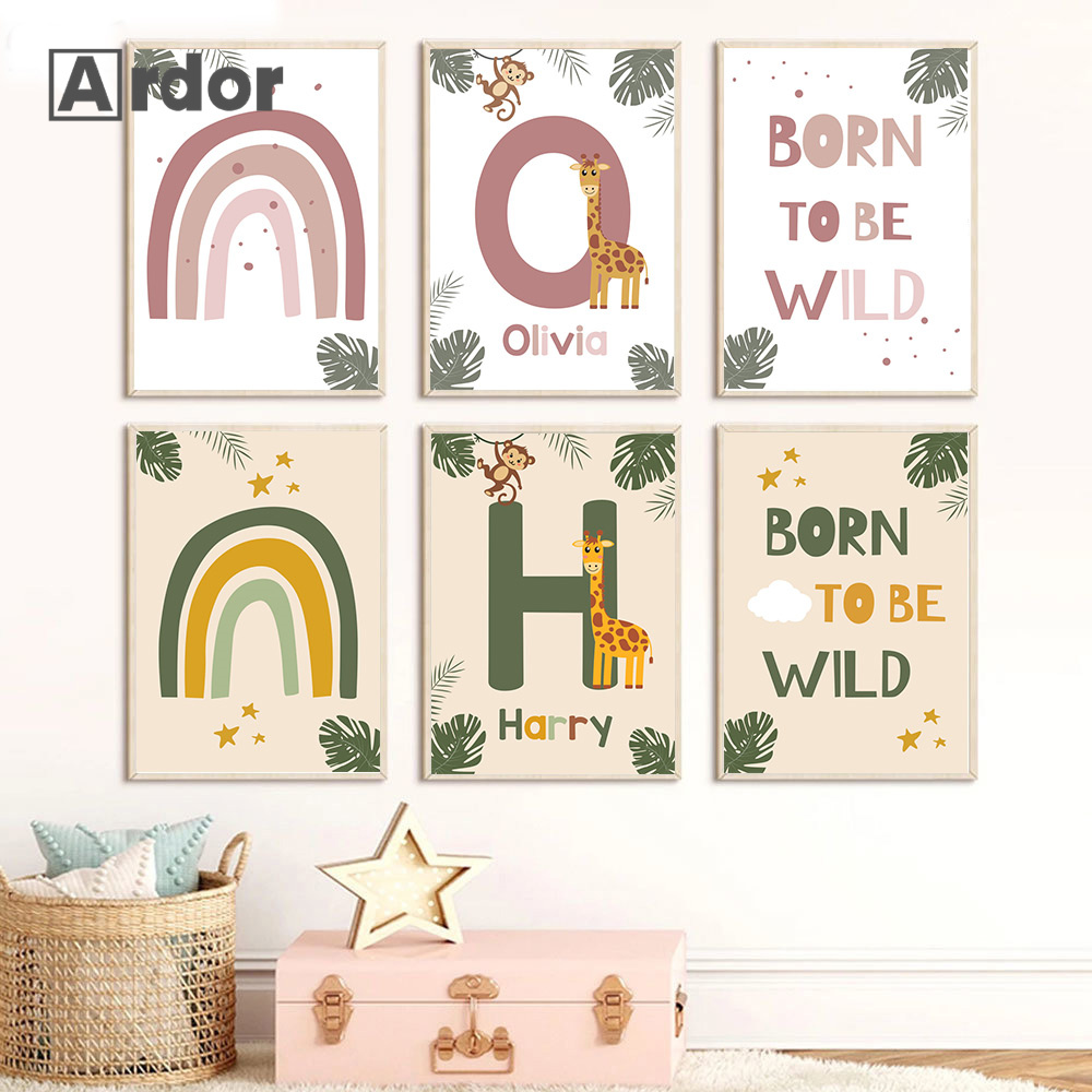 Pôsteres de animais da selva n - Baby Nursery Animal Pictures avaliação e preço