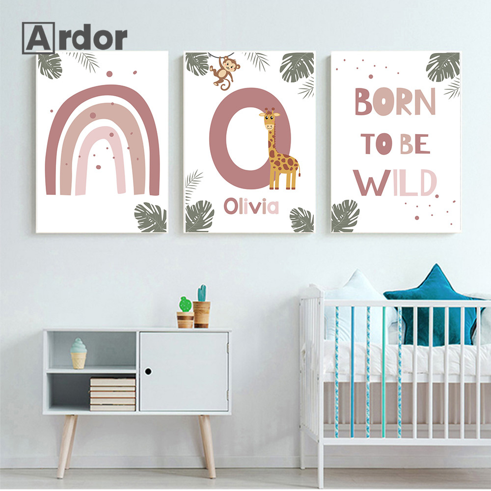 Pôsteres de animais da selva n - Baby Nursery Animal Pictures avaliação e preço