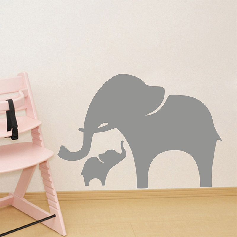 Mamãe e bebê elefante decalque - Baby Nursery Vinyl Wall Stickers avaliação e preço