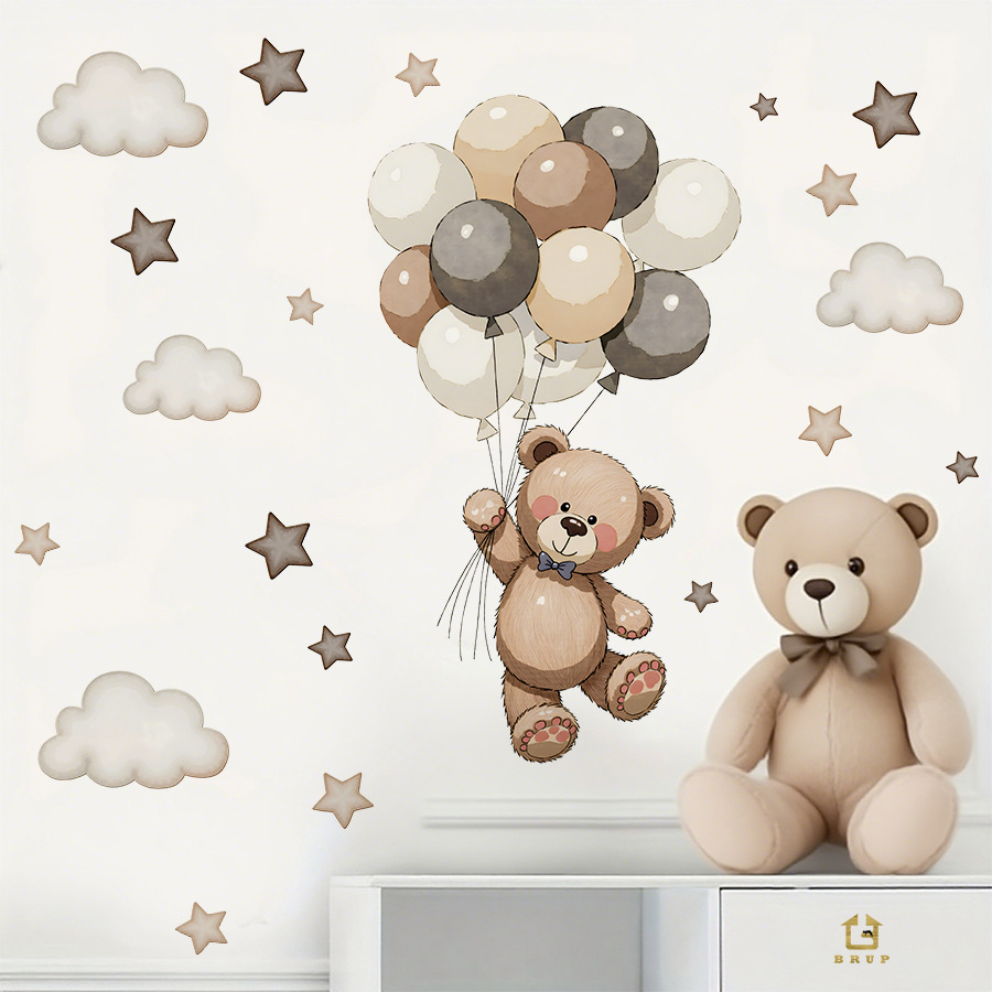 Balões de urso de pelúcia dos  - Baby Nursery Vinyl Wall Stickers avaliação e preço