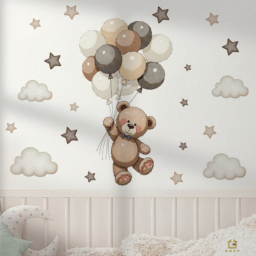 Balões de urso de pelúcia dos  - Baby Nursery Vinyl Wall Stickers avaliação e preço