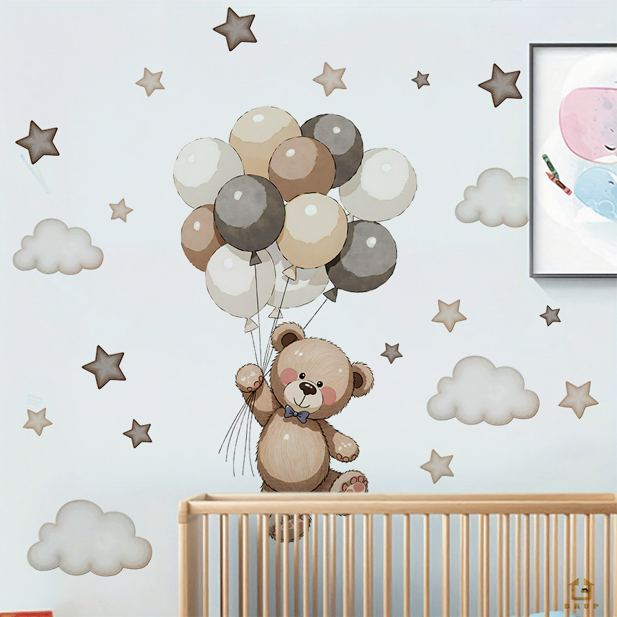 Balões de urso de pelúcia dos  - Baby Nursery Vinyl Wall Stickers avaliação e preço