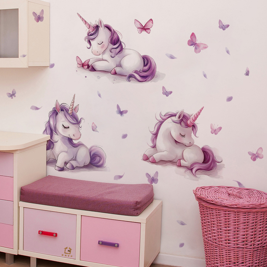 Adesivo de parede de unicórnio - Baby Nursery Vinyl Wall Stickers avaliação e preço