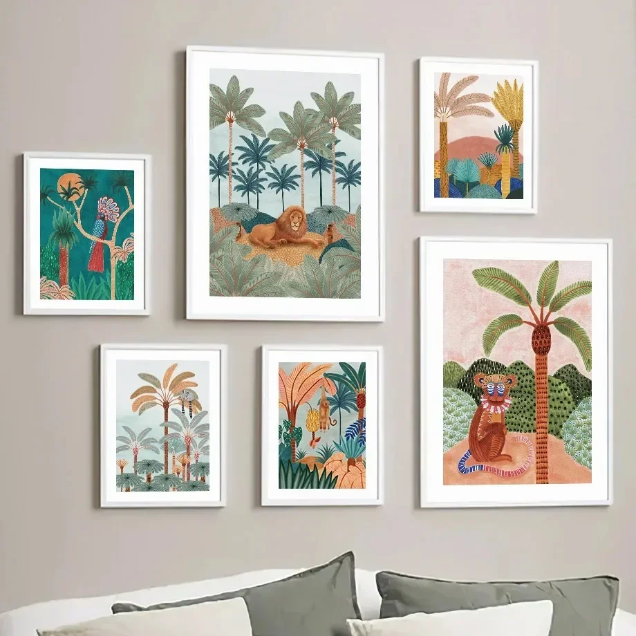 Pôster de Pintura em Tela com  - Baby Nursery Animal Pictures avaliação e preço