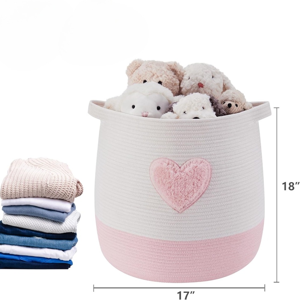 Cesto de lavanderia rosa para  - Baby Nursery Hamper avaliação e preço