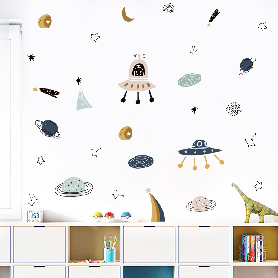 Ufo dos desenhos animados alie - Baby Nursery Vinyl Wall Stickers avaliação e preço