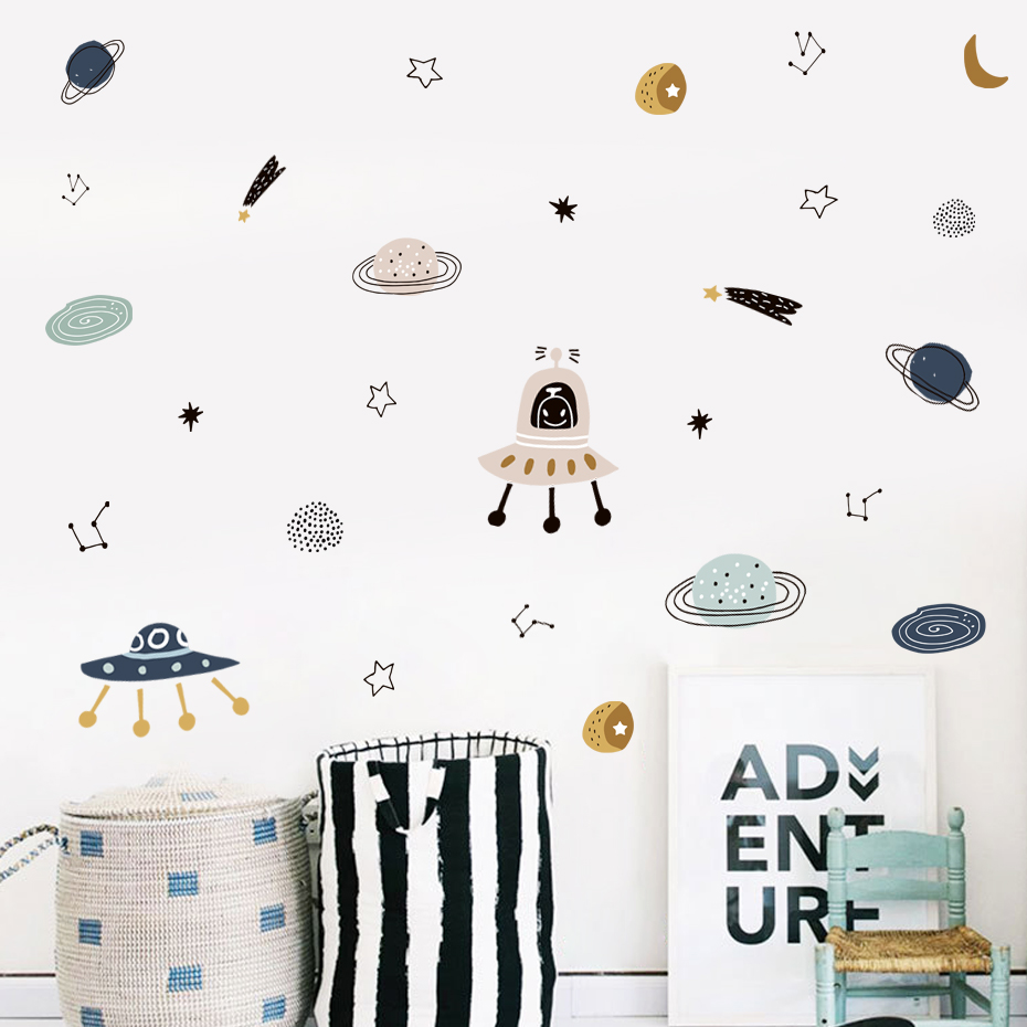 Ufo dos desenhos animados alie - Baby Nursery Vinyl Wall Stickers avaliação e preço