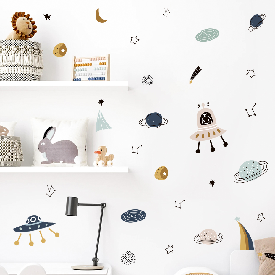 Ufo dos desenhos animados alie - Baby Nursery Vinyl Wall Stickers avaliação e preço