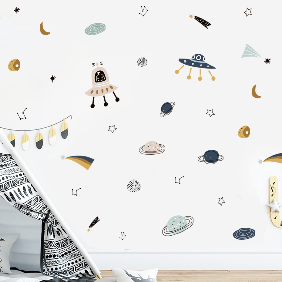 Ufo dos desenhos animados alie - Baby Nursery Vinyl Wall Stickers avaliação e preço