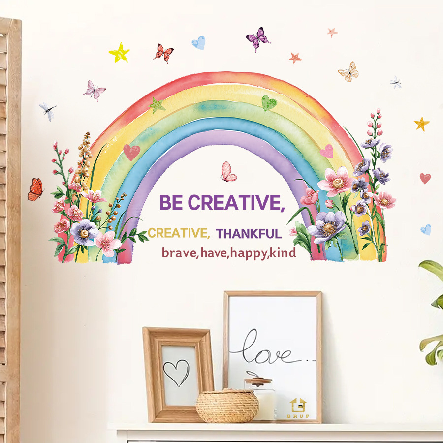 Aquarela arco-íris borboleta a - Baby Nursery Vinyl Wall Stickers avaliação e preço