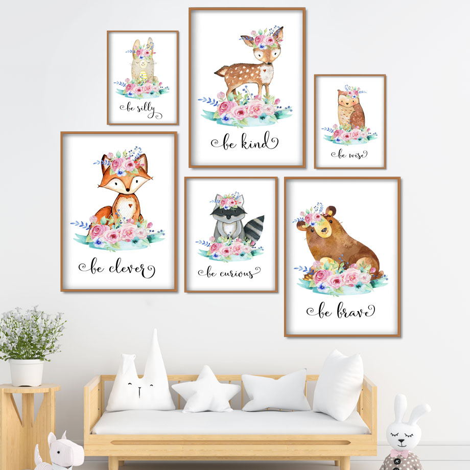 Desenhos animados raposa veado - Baby Nursery Animal Pictures avaliação e preço