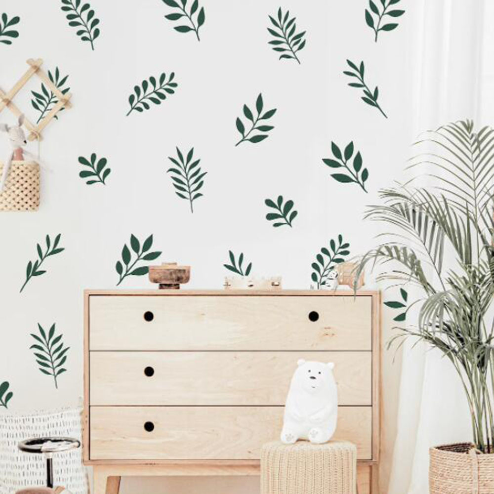 41 pçs folha botânica adesivo  - Baby Nursery Vinyl Wall Stickers avaliação e preço