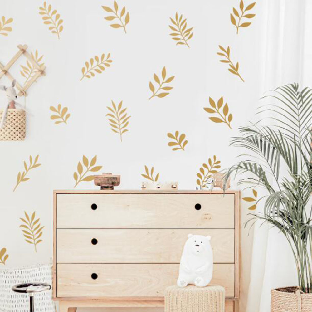 41 pçs folha botânica adesivo  - Baby Nursery Vinyl Wall Stickers avaliação e preço