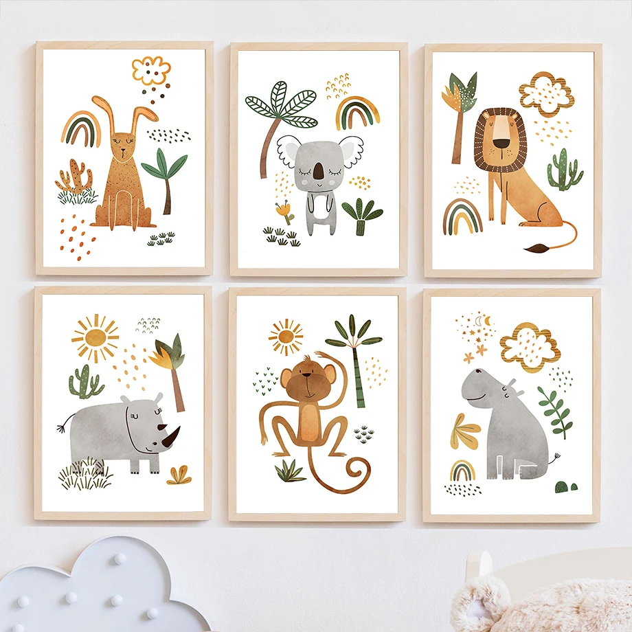 Girafa elefante tigre zebra tu - Baby Nursery Animal Pictures avaliação e preço