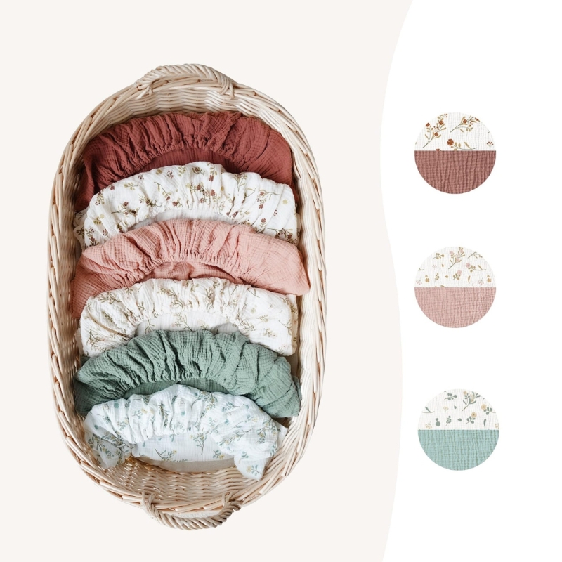 Lençóis ajustados para bebê, b - Baby Nursery Hamper avaliação e preço