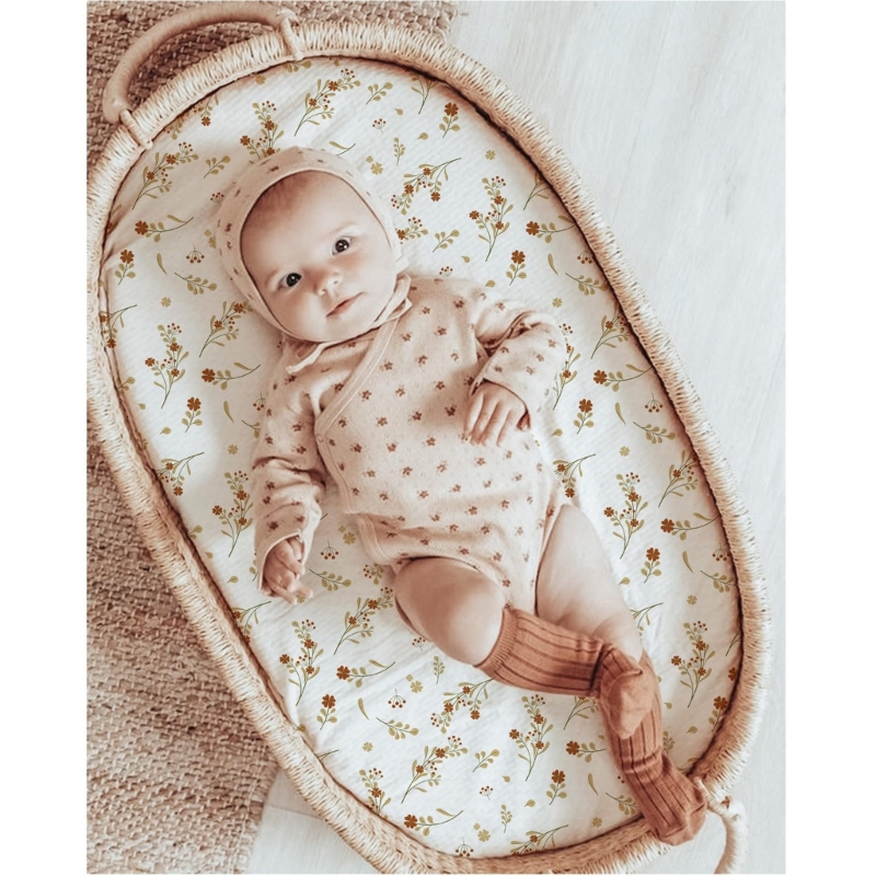 Lençóis ajustados para bebê, b - Baby Nursery Hamper avaliação e preço