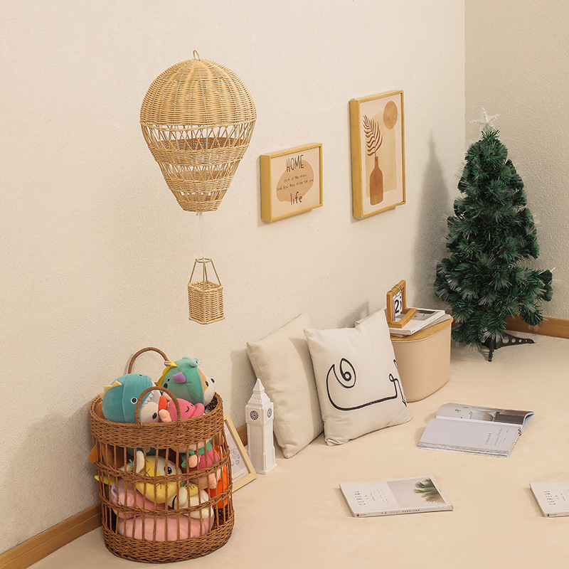 Lustre artesanal de rattan com - Baby Nursery Chandelier avaliação e preço