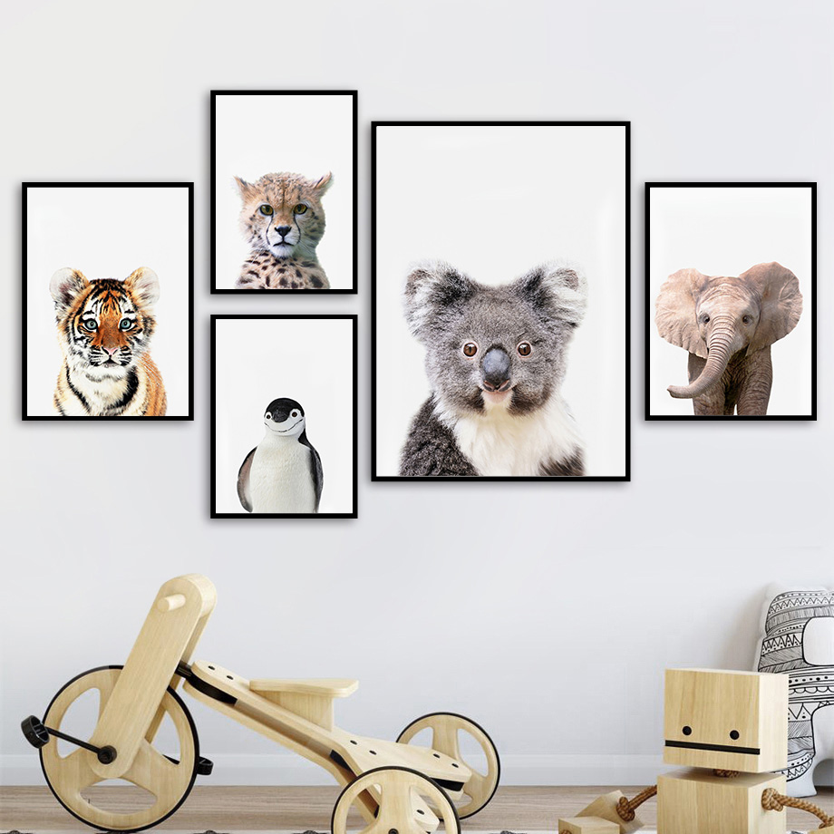 1 peça de pintura em tela sem  - Baby Zoo Nursery avaliação e preço