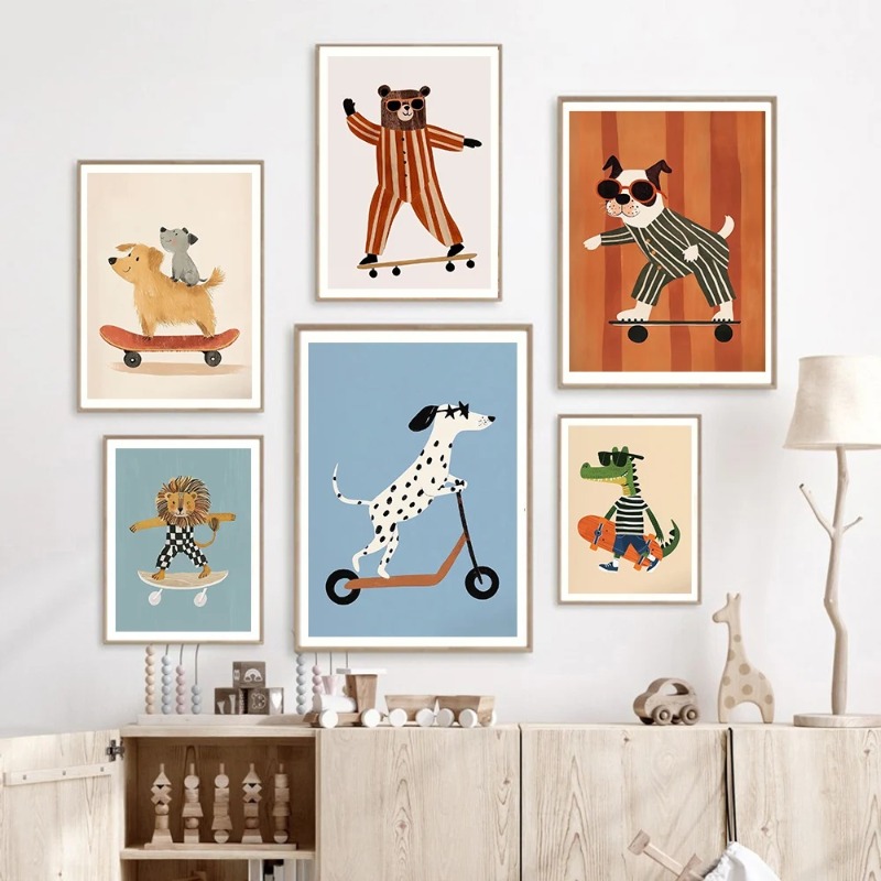 1 unidade de Pôsteres/Impressõ - Baby Nursery Animal Pictures avaliação e preço