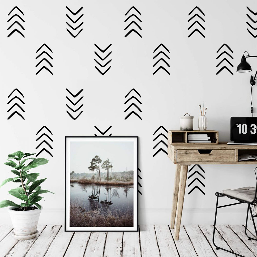 28 pçs geométrico único seta a - Baby Nursery Vinyl Wall Stickers avaliação e preço