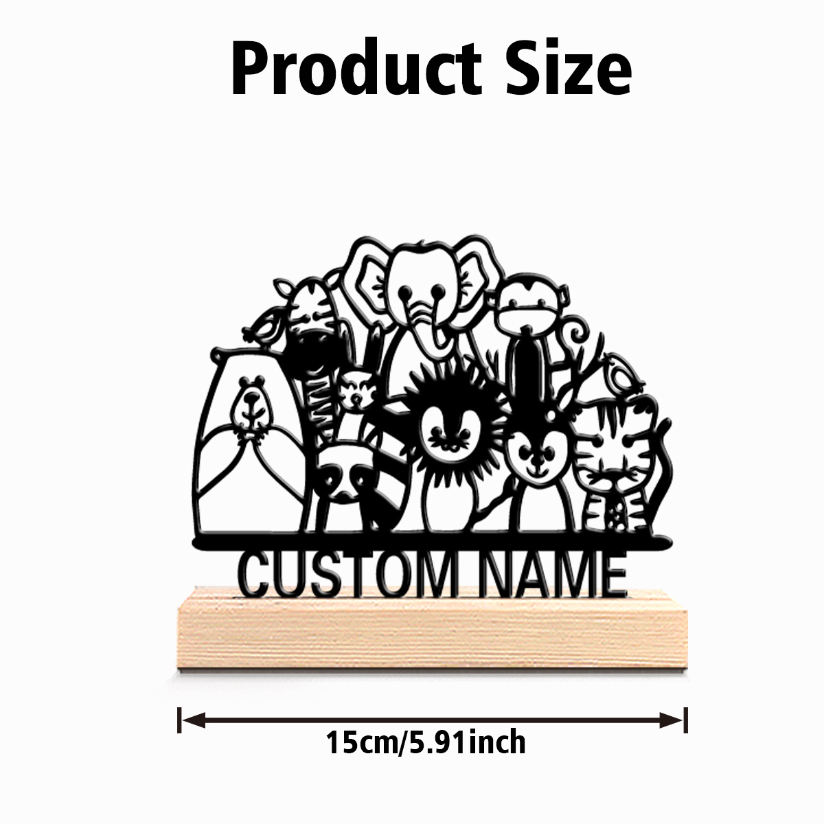 1 peça de decoração personaliz - Baby Zoo Nursery avaliação e preço