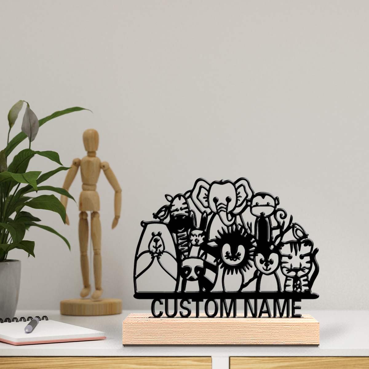 1 peça de decoração personaliz - Baby Zoo Nursery avaliação e preço